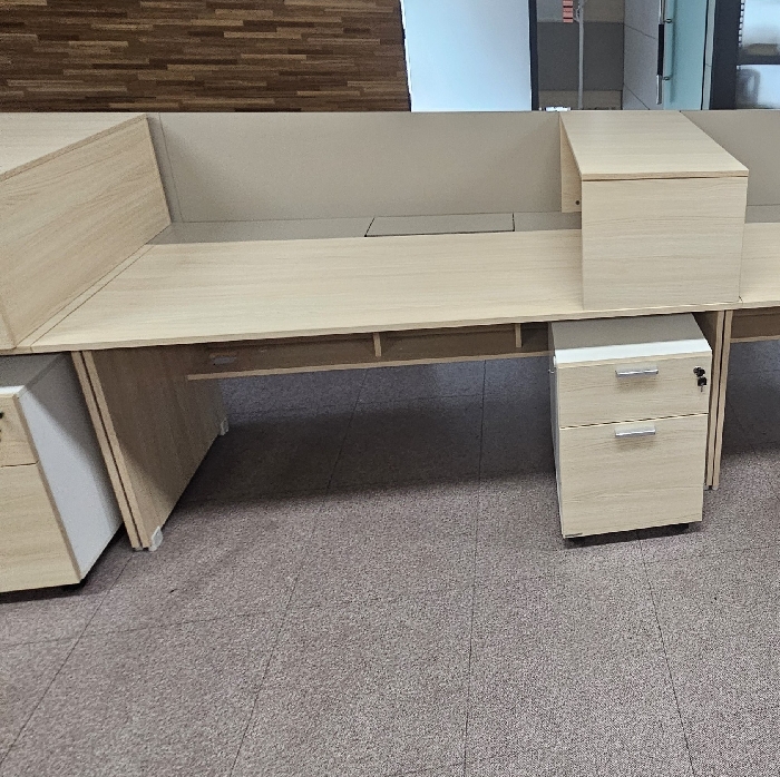 리바트 책상+이동서랍+책꽂이+파티션 (6EA)